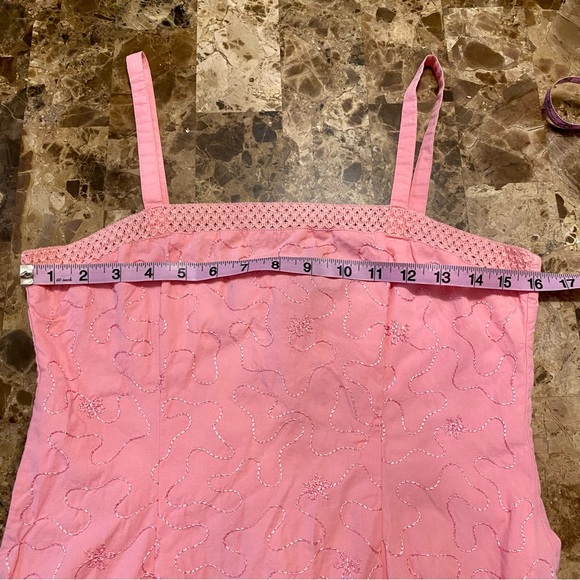 Soho Clothing Co. long embroidered pink dress M - Picture 10 of 12